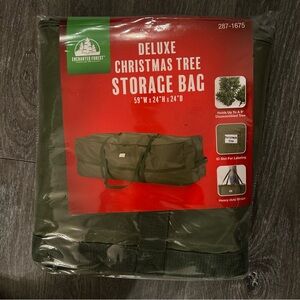 Enchanted Forest Green Christmas Tree Storage Bag